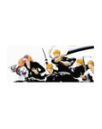 Ichigo's transformation 28x12 mouse pad with his evolution from human to Hollow, Soul Reaper to ultimate warrior, capturing his relentless journey