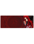 Anime mouse pad 32x12 inches featuring Rias Gremory from High School DxD in her devil form with red hair and wings.