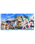Beach party mouse pad 32x16 featuring summer fun for gaming or workspace setups with a tropical flair