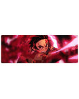 Compact 32x12 inches mouse pad featuring Tanjiro Kamado from Demon Slayer: Kimetsu no Yaiba, perfect for adding bold anime energy to your workspace.