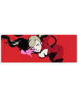 Ann Takamaki anime mouse pad, 32x12 inches, featuring Panther's iconic red suit and confident pose against bold red background.