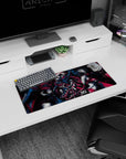 Cyberpunk vision 28x12 mouse pad with the Cowboy Bebop crew in gritty linework and bold colors, perfect for a high-energy anime desk setup