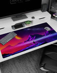 Exploration-inspired design on 40x20 deskmat perfect for adding awe-inspiring beauty and futuristic elegance to your setup or decor