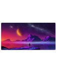 Cosmic Horizon Deskmat 32x16 featuring radiant skies for gaming or workspace energy with serene flair