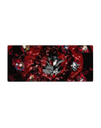 Anime mouse pad 28x12 inches featuring Joker and Phantom Thieves from Persona 5, with shattered glass and bold red accents.