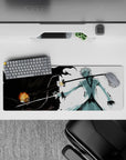 32x12 inches mouse pad featuring Ichigo Kurosaki’s struggle against his Hollow self, raw emotion in black-and-white design.