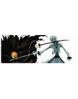 Compact 32x12 inches mouse pad with Ichigo’s inner battle, sharp blacks and whites, for a bold Bleach-inspired design.
