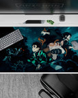 40x20 inches anime desk pad showcasing Tanjiro and Nezuko from Samurai Spirits, adding bold energy and vibrant design to your workspace.