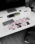 32x12 inches Chika Fujiwara Kaguya-sama mouse pad collage with smug, shocked, and snack-hunting faces.