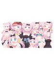 32x16 inches anime girl mouse pad with Chika-style collage, cute bows, and playful expressions.