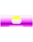 Compact Synthwave Minimalist Desk Mat 32x12 with gradient theme for stylish and sleek desk decor