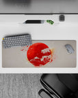 32x12 inches mouse pad with a Japanese sunrise, blending a red sun, Mount Fuji, and soaring birds for a peaceful, artistic design.