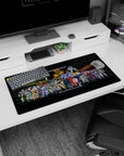 Valkyrie battroids lined up like a hangar wall tech manual poster mouse pad, 32x16 inches.