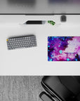 Small-sized 14x10 deskmat with mystical theme adds peaceful, magical energy to any desk or workspace