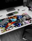 Dynamic 40x20 anime desk mat featuring iconic Bleach warriors in high-energy poses, bringing explosive color and intense battle moments to your desk