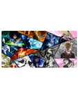 Bleach warriors 32x16 mouse pad with a high-energy collage of iconic warriors, explosive colors, and dynamic battle poses for a vibrant desk experience