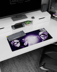 28x12 inches Naruto mouse pad showing two Naruto Uzumaki colliding mid-lunge with a blinding Rasengan.