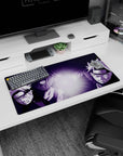 32x16 inches Naruto mouse pad showing two Naruto Uzumaki lunging and shouting as a Rasengan bursts between them.