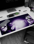 40x20 inches Naruto Uzumaki desk pad featuring two Narutos colliding, screaming as a Rasengan blooms.