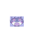 Classic anime girl mouse pad 14x10 inches with chibi face, spiral eyes, puffy cheeks, bold line art.