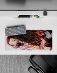 Compact yet detailed 28x12 inch mouse pad showcasing beauty and strength in every design detail
