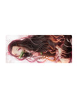 28x12 inch mouse pad featuring a determined character with flowing hair for a graceful touch