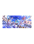 28x12 inches anime girl mouse pad with Aria The Animation gondola scene in Neo-Venezia, feathers and petals.