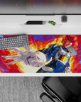 Sleek 36x16 inch desk pad featuring Vegeta's striking transformation for anime enthusiasts