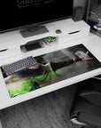 Artistic 36x16 inches mouse pad featuring Yuno design, with wind magic surging and Bell’s ethereal glow to showcase his mastery and ambition.