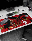 Large 40x20 inches mouse pad featuring Asta design, with bold manga-style art capturing his burning red eyes and battle-worn body for grit and willpower.