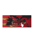 Mouse pad featuring Asta design, 28x12 inches, with burning red eyes and a battle-worn body for a manga-style tribute to resilience and willpower.