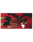 Mouse pad featuring Asta design, 32x16 inches, with battle-worn body and burning red eyes, symbolizing resilience in a bold, manga-style aesthetic.