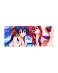 Anime mouse pad 28x12 inches featuring Akeno and Rias from High School DxD, vibrant colors and summer beach scene.