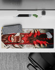 32x12 inches mouse pad with Demon's Grip Fury design, showcasing red claws, fearsome jaws, and hand-drawn details for an intense, mythological aesthetic.