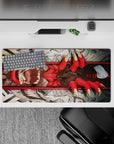 32x16 inches mouse pad with Demon's Grip Fury design, blending vivid red claws, fearsome jaws, and intricate hand-drawn details for primal energy.