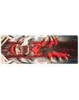 Compact 32x12 inches mouse pad with Demon's Grip Fury design, featuring red claws, fearsome jaws, and hand-drawn textures for primal, dark fantasy power.