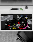 Persona 5 anime mouse pad, 32x16 inches, featuring Phantom Thieves on a dark background with vibrant neon colors.