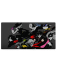 Persona 5 Phantom Thieves anime mouse pad, 32x16 inches, featuring vibrant neon colors on a gray-black background.