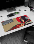 32x16 inches Shuten Douji Fate/Grand Order mouse pad, violet hair oni horns and fur collar, sly gaze.