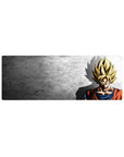 Compact 32x12 inches mouse pad featuring Goku’s Super Saiyan silhouette, capturing the intensity of his transformation in a sleek design.