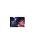 Classic anime girl mouse pad 14x10 inches with two girls in a neon standoff, sparks and shard accents.