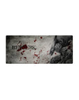 28x12 inch mouse pad featuring Guts in his iconic Berserker Armor with blood splatters for anime fans