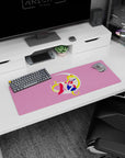 32x12 inches Sailor Moon mouse pad, lounging on a white crescent moon with sailor bow, gloves, and navy skirt.
