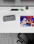 High School DxD mouse pad 14x10 inches featuring Rossweisse, Akeno, and Rias under a purple sky, adding charm to your desk.