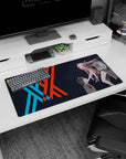 Trust and partnership design on 32x16 mouse pad brings Darling in the Franxx's essence to life vividly