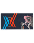 Hiro Zero Two mouse pad 32x16 featuring unity design for gaming or workspace energy with emotional flair