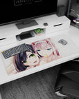 Personality-driven artwork on 36x16 mouse pad captures the essence of Zero Two’s duality—sweet yet sassy—with cinematic precision