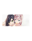 Streamlined Zero Two Glare & Tease Mouse Pad 28x12 featuring expressive eyes for bold workspace energy