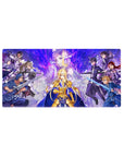 Sword Art Online mouse pad 32x16 inches, featuring Alice in radiant armor amidst an intense battle scene with vivid colors.