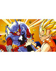40x20 inch desk pad featuring Super Saiyan 4 Gogeta vs Janemba with explosive energy for Dragon Ball GT fans